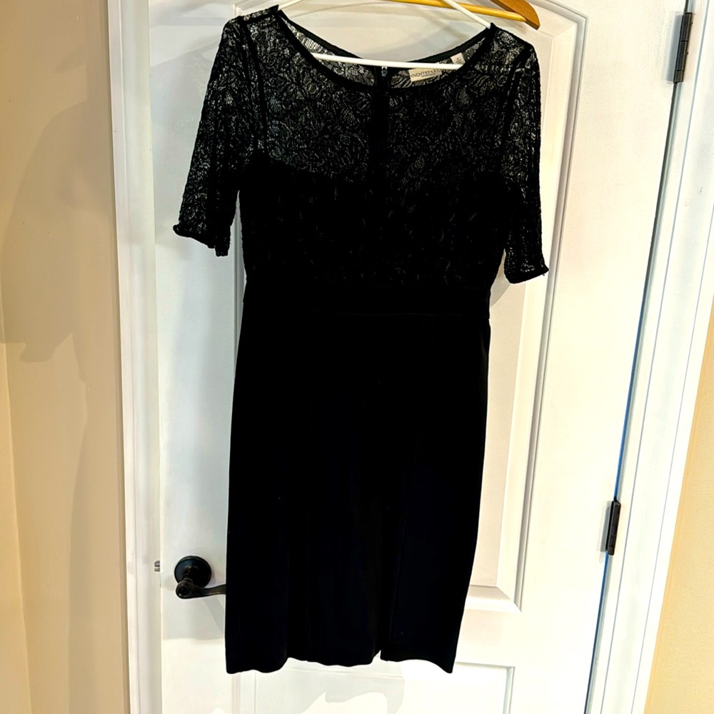 Eva Mendes black dress with lace top, worn once, size 8